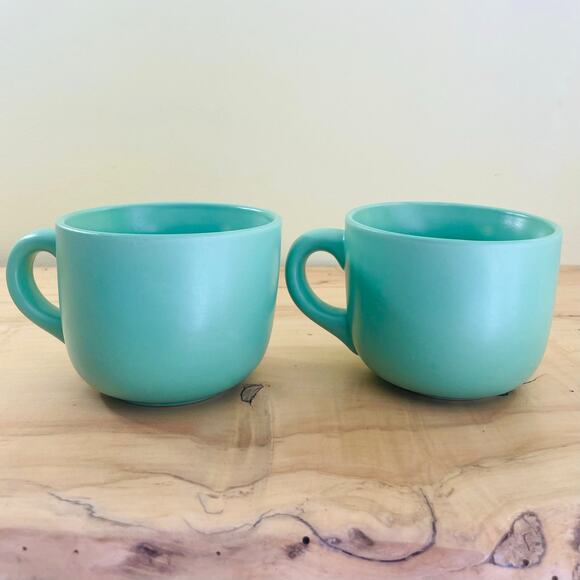 Vintage DUO CAI Mint Pistachio Green Coffee Mugs Cups Mug Cup Ceramic Tea - Picture 4 of 9